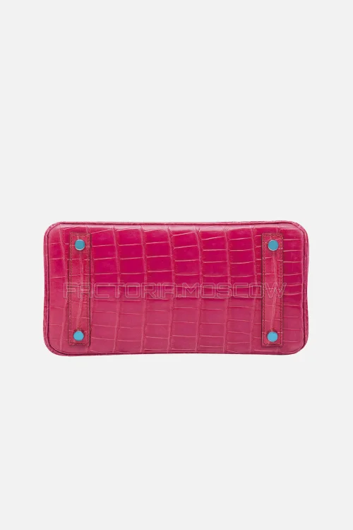Hermes Birkin 25 Shiny Rose Tyrien Niloticus Crocodile PHW
