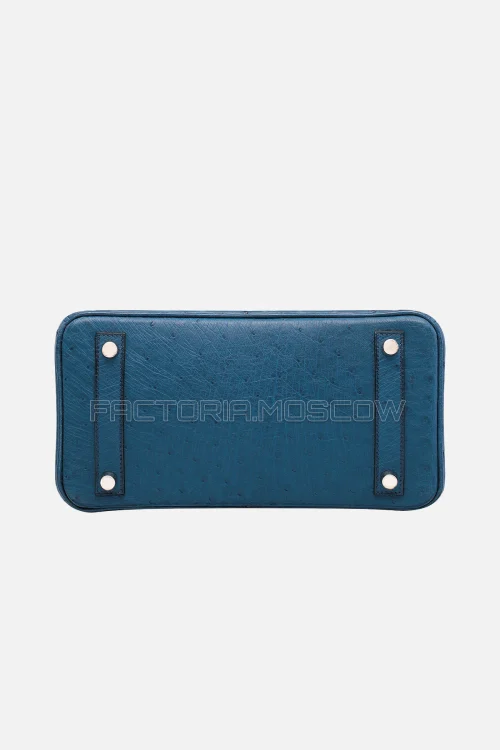 Hermes Birkin 25 Ostrich Bleu Roi PHW