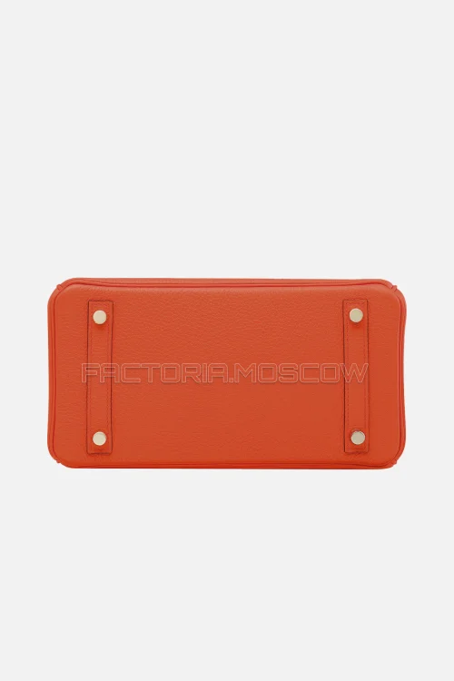 Hermes Birkin 25 Clemence Orange Poppy PHW