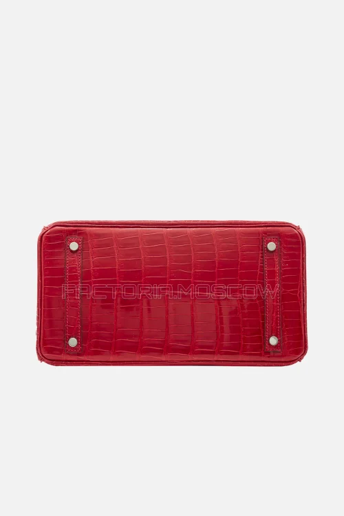 Hermes Birkin 30 Shiny Braise Porosus Crocodile PHW