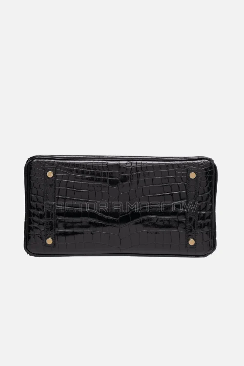 Hermes Birkin 30 Shiny Black Niloticus Crocodile GHW