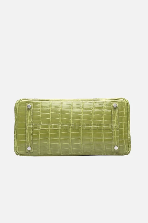 Hermes Birkin 30 Shiny Vert Anis Niloticus Crocodile PHW