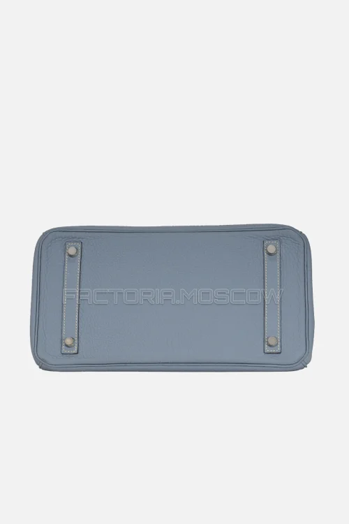 Hermes Birkin 30 Bleu Lin Clemence PHW