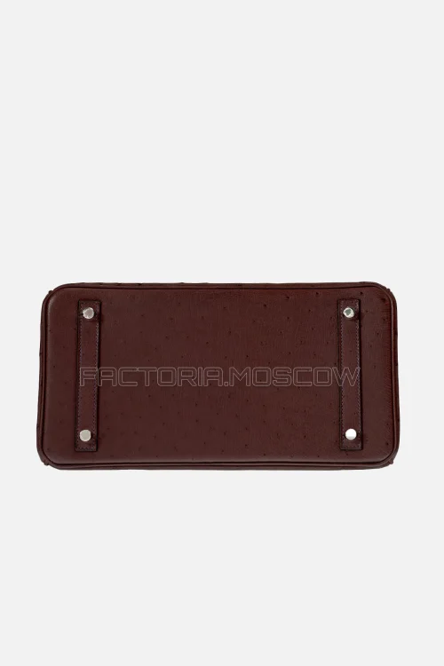 Hermes Birkin 30 Shiny Bordeaux Alligator/Rouge Sellier Ostrich PHW