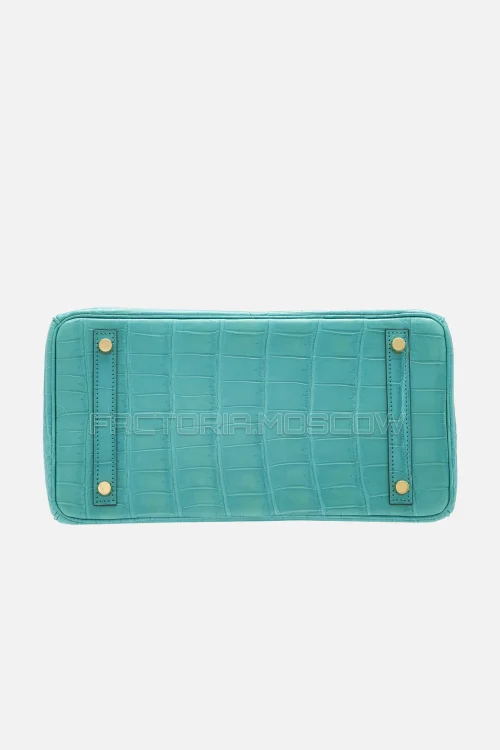 Hermes Birkin 30 Matte Bleu Paon Niloticus Crocodile GHW