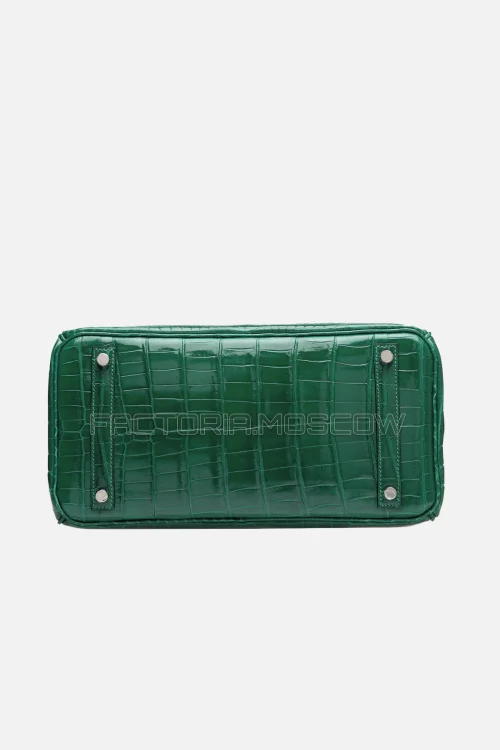 Hermes Birkin 30 Shiny Vert Émeraude Niloticus Crocodile PHW