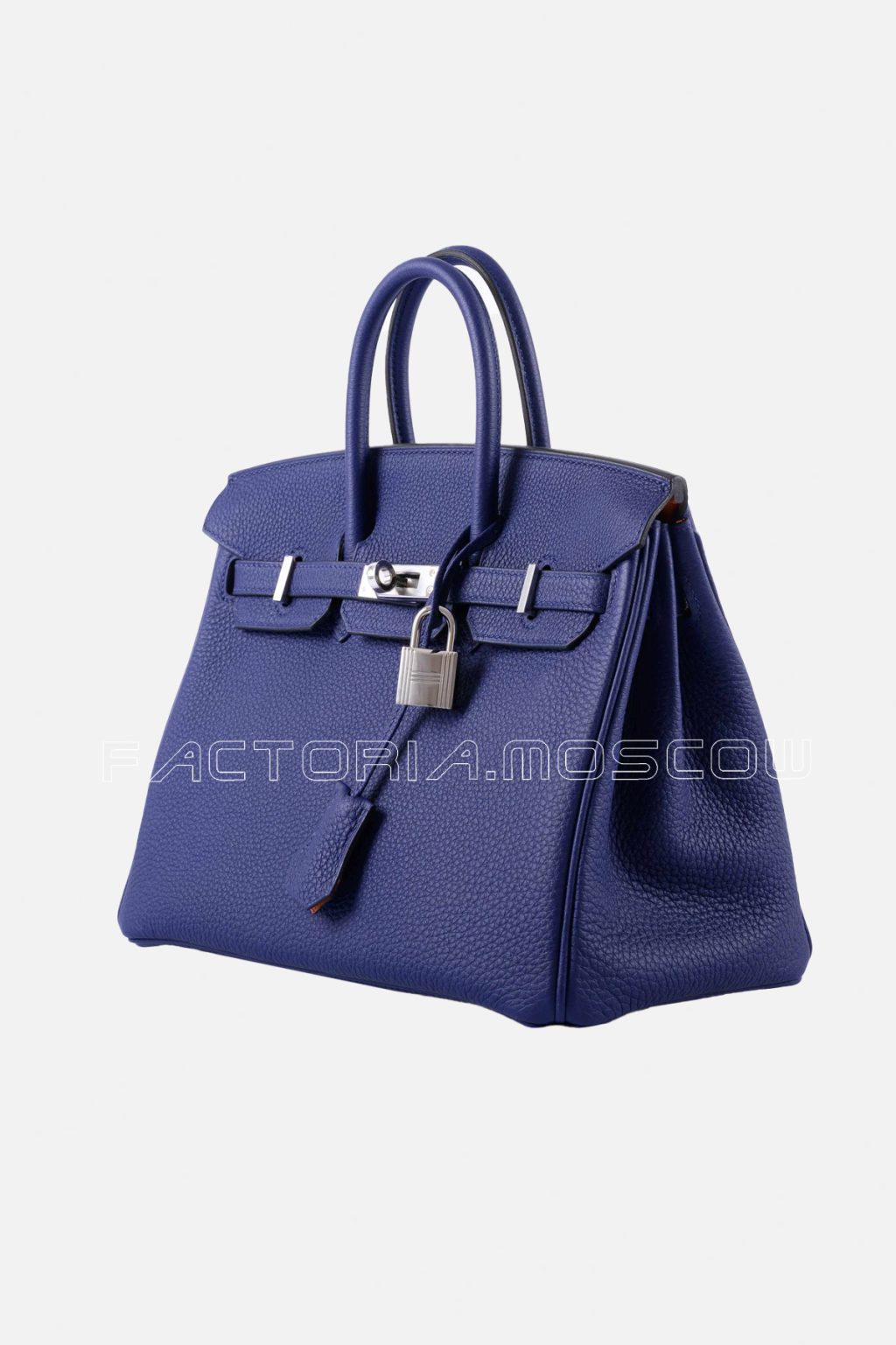Hermes Birkin 25 Verso Blue Encre & Orange Togo PHW