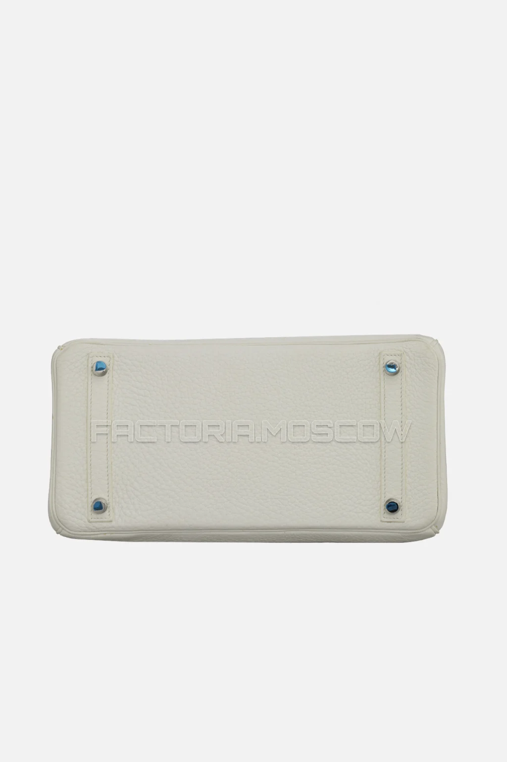 Hermes Birkin 30 White/Bleu Marine Clemence PHW