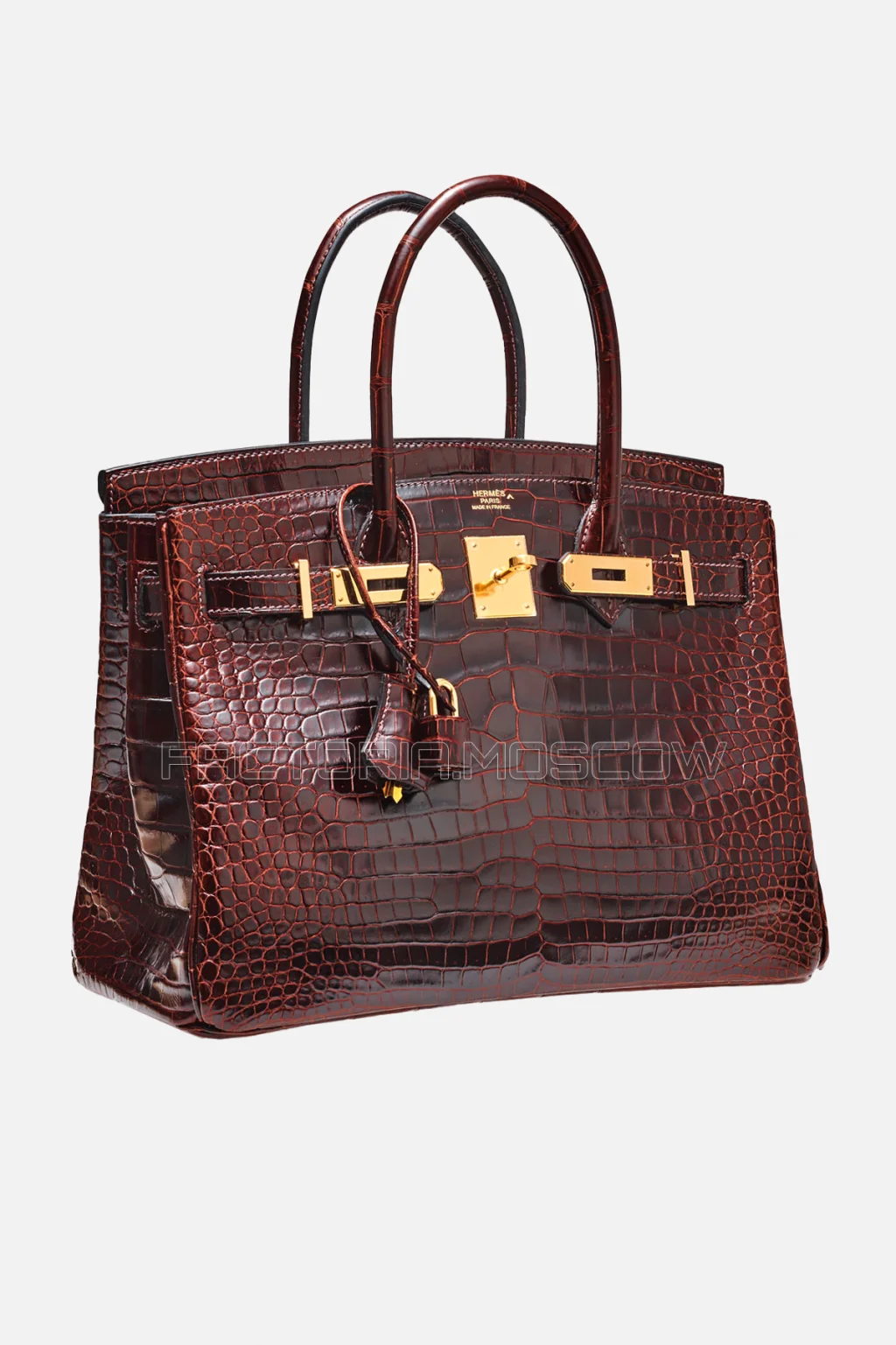 Hermes Birkin 30 Shiny Cocoan Porosus Crocodile GHW