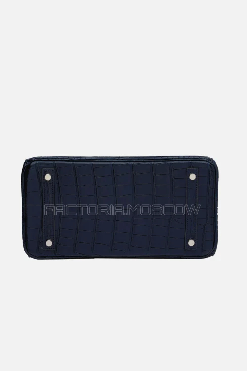 Hermes Birkin 30 Matte Bleu Marine Alligator PHW