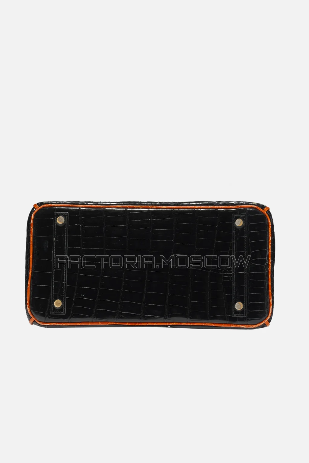 Hermes Birkin 30 Shiny Black/Orange H Niloticus Crocodile PHW