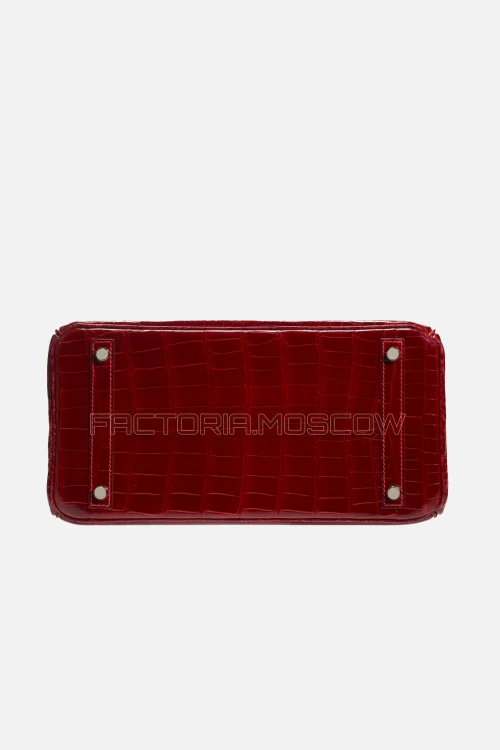 Hermes Birkin 30 Shiny Rouge Vif Niloticus Crocodile PHW