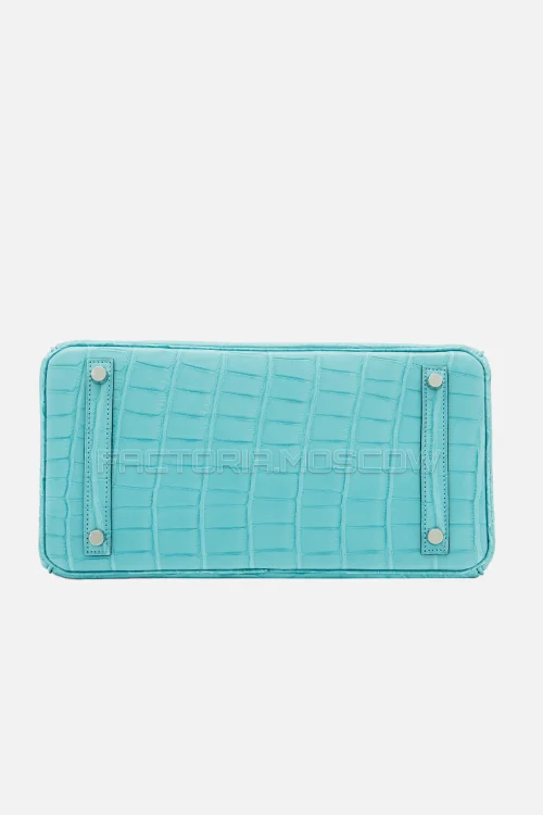 Hermes Birkin 30 Matte Bleu Saint Cyr Alligator PHW