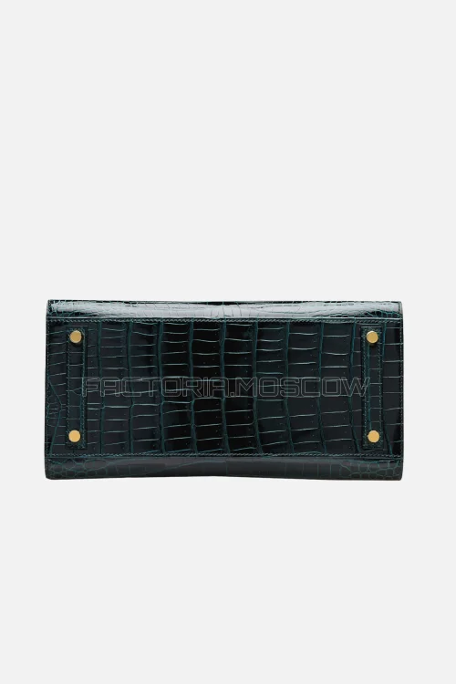 Hermes Birkin Sellier 30 Vert Rousseau Porosus Crocodile GHW