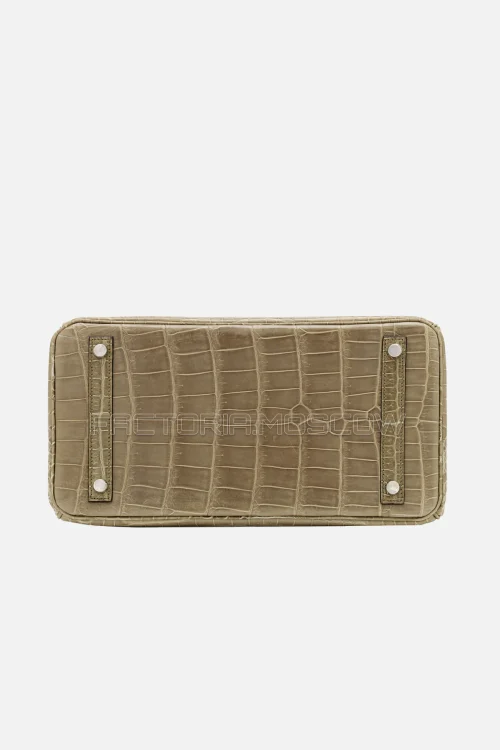 Hermes Birkin 30 Shiny Gris Tourterelle Niloticus Crocodile PHW