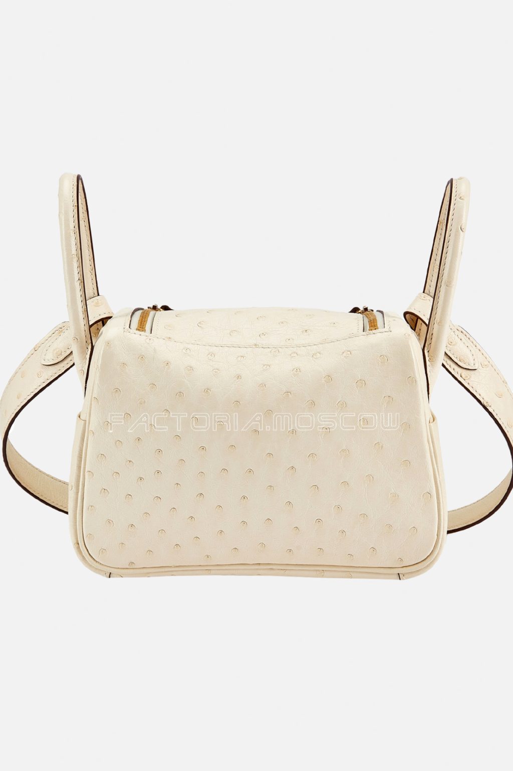 Hermès Mini Lindy 20 Nata Ostrich GHW