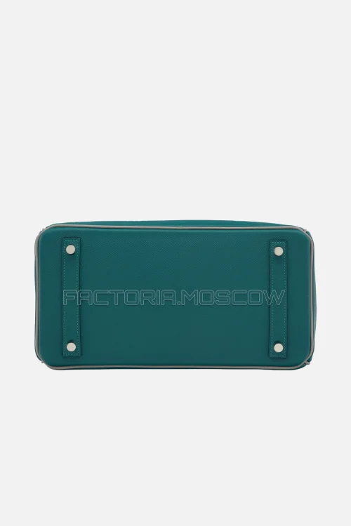 Hermes Birkin 30 Malachite/Gris Mouette Epsom PHW