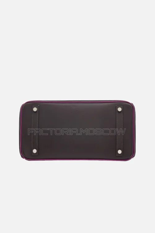 Hermes Birkin 30 Ébene Calf Box/Cyclamen PHW
