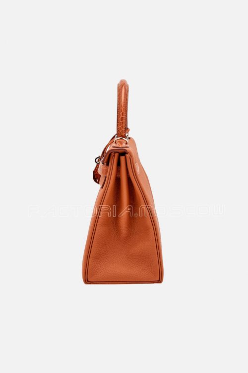 Hermès Kelly Retourne 28 Touch Gold Togo And Niloticus Crocodile PHW