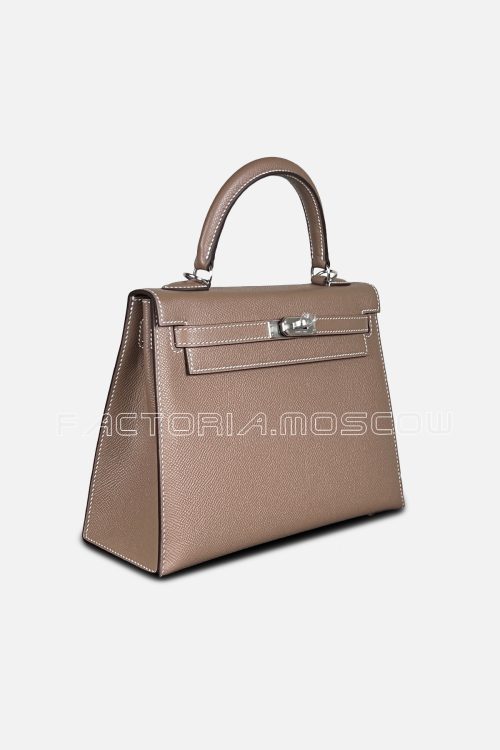 Hermes Kelly Sellier 25 Epsom Colour Etoupe PHW