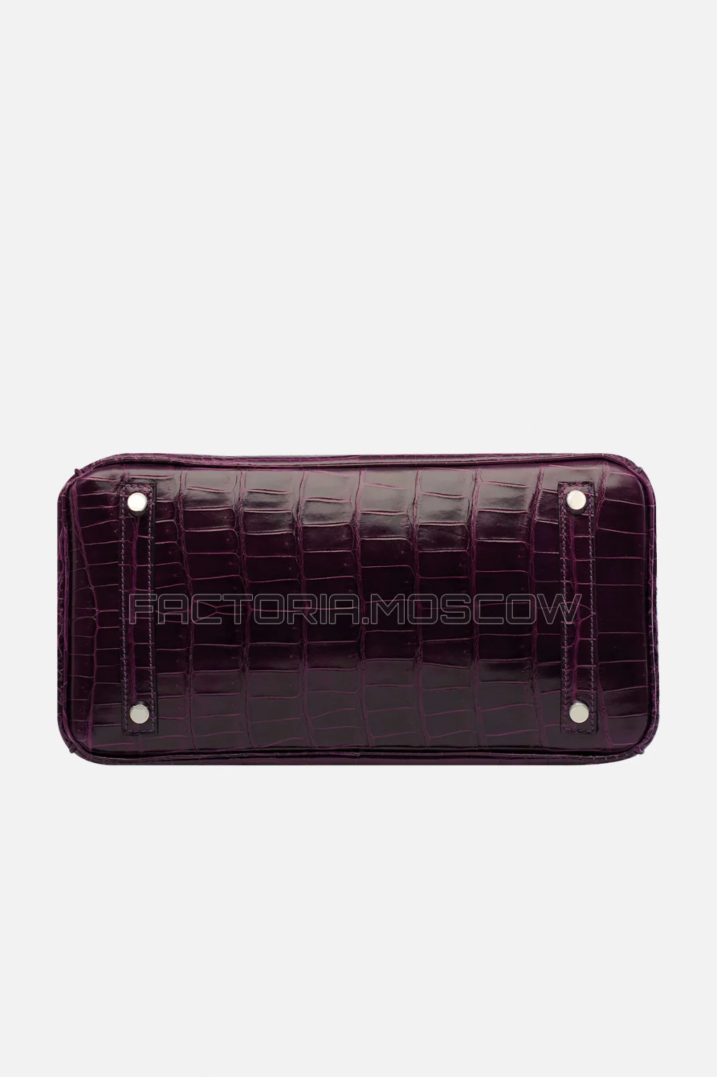 Hermes Birkin 30 Shiny Cassis Porosus Crocodile PHW