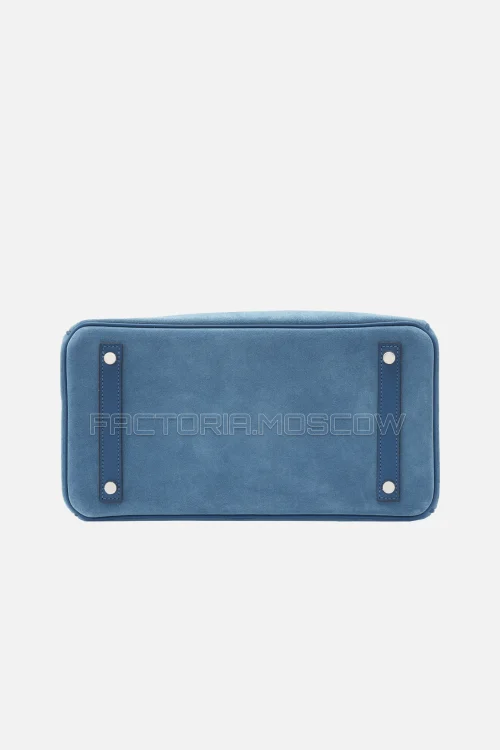 Hermes Birkin 30 Bleu Thalassa Swift/Veau Doblis Grizzly PHW
