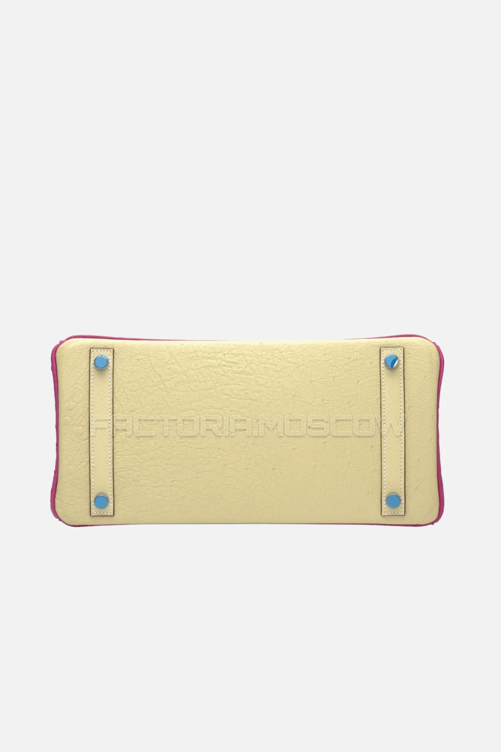 Hermes Birkin 30 Ostrich Parchemin, Rose Tyrien, Bleu Iris PHW