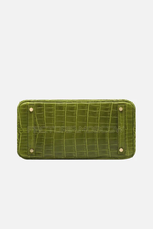 Hermes Birkin 30 Shiny Pelouse Niloticus Crocodile GHW