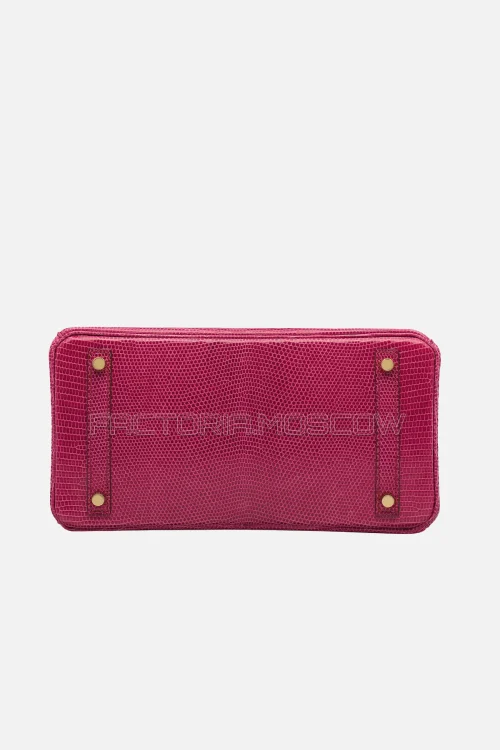 Hermes Birkin 30 Shiny Fuchsia Niloticus Lizard GHW