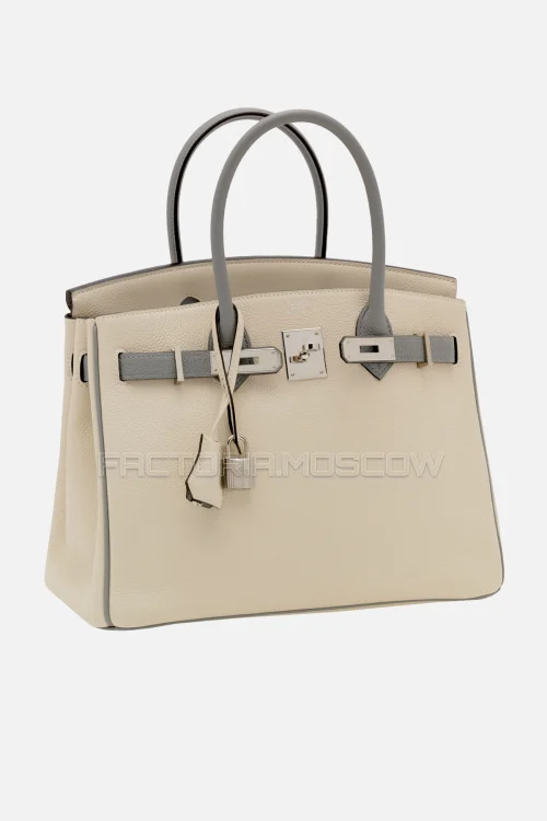 Hermes Birkin 30 Craie/Gris Perle Togo PHW