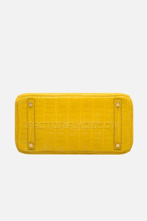 Hermes Birkin 30 Matte Mimosa Niloticus Crocodile GHW
