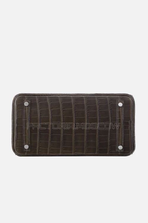 Hermes Birkin 30 Matte Gris Élephant Alligator PHW
