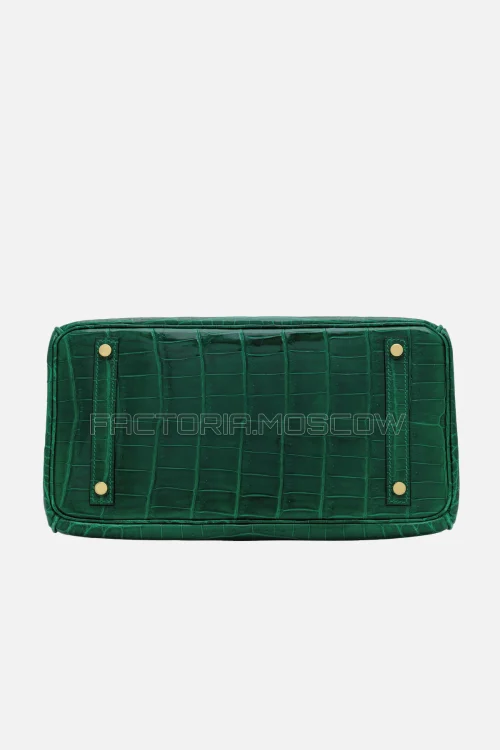 Hermes Birkin 30 Shiny Vert Émeraude Nloticus Crocodile GHW