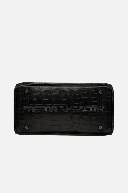 Hermes Birkin 30 Matte Black Niloticus Crocodile So Black With Black Hardware