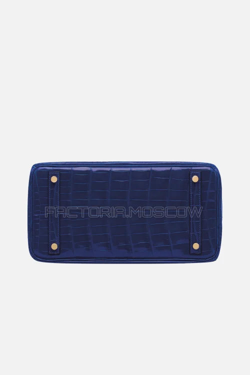 Hermes Birkin 30 Shiny Bleu Élecrique Niloticus Crocodile GHW
