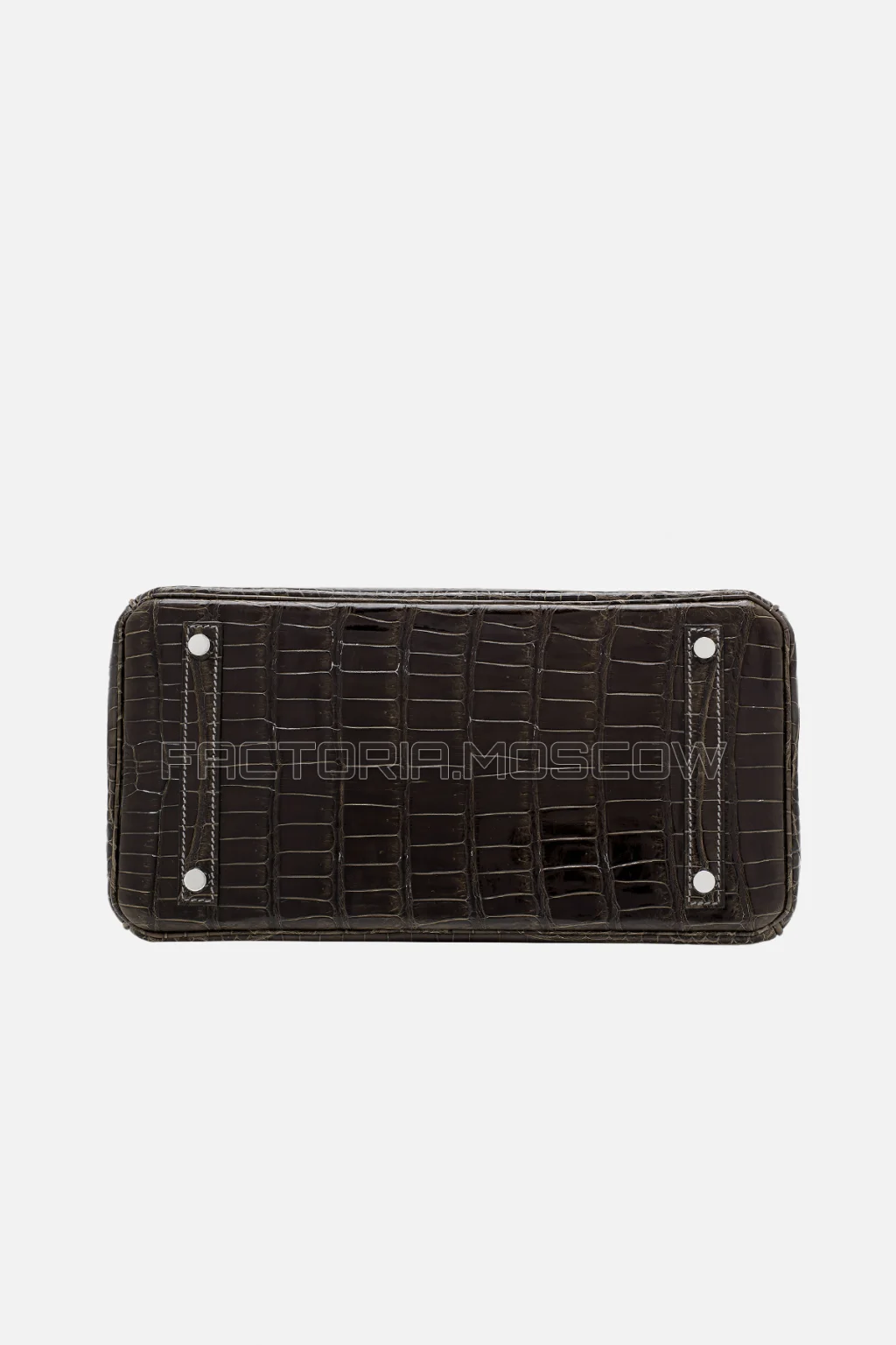 Hermes Birkin 30 Shiny Gris Fonce Porosus Crocodile PHW