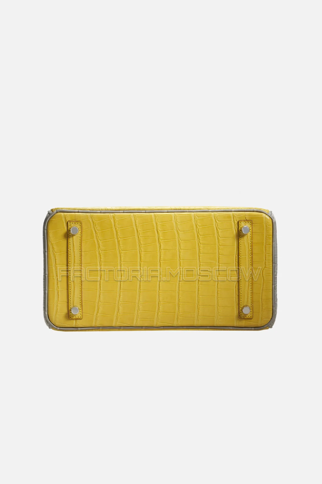 Hermes Birkin 30 Matte Mimosa/Gris Perle Alligator Brushed Palladium Hardware
