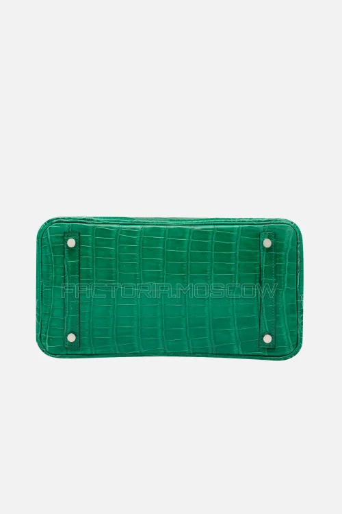 Hermes Birkin 30 Shiny Menthe Porosus Crocodile PHW