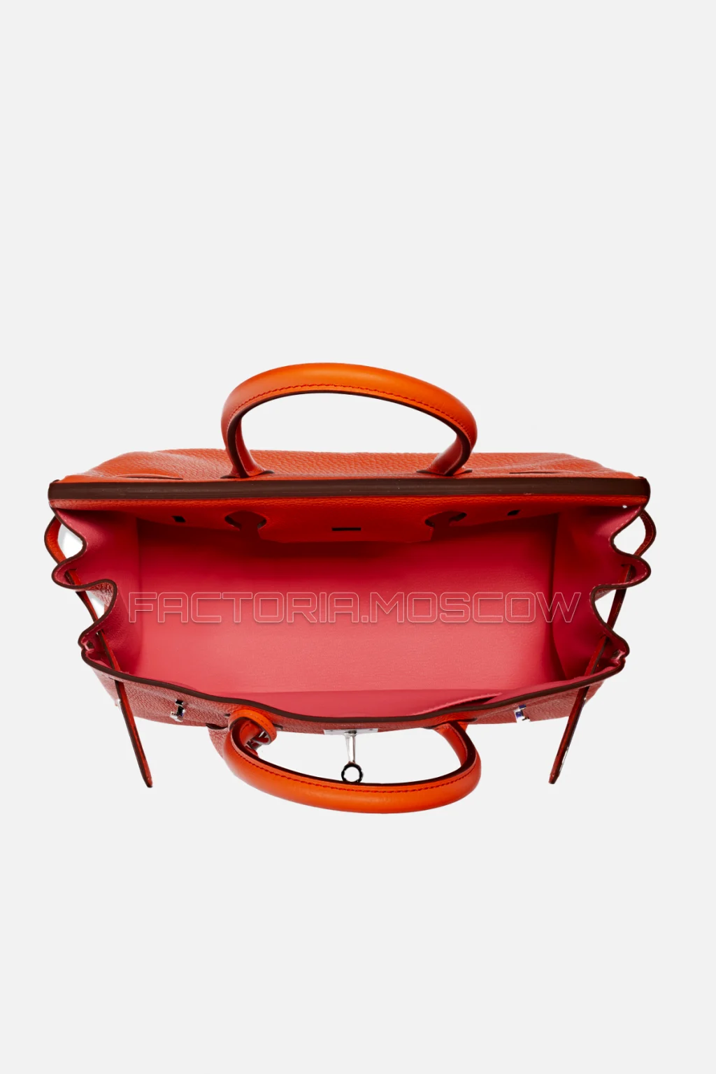 Hermes Birkin 30 Orange Poppy/Rose Lipstick Clemence PHW