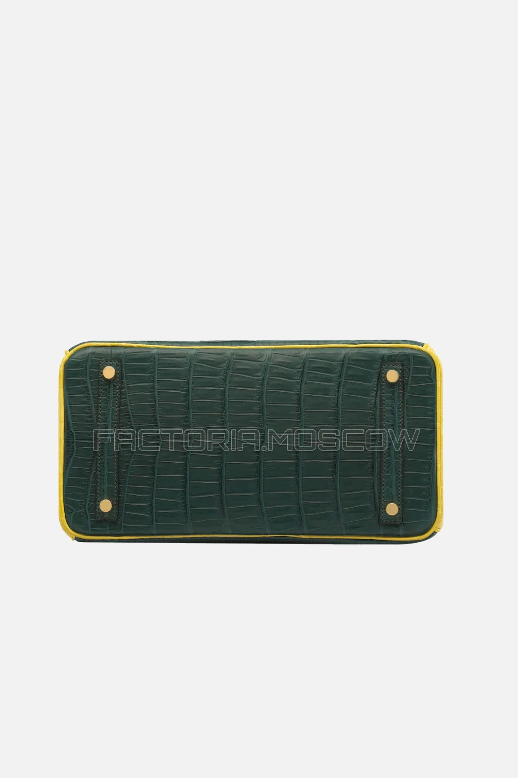 Hermes Birkin 30 Matte Porosus Vert Titien/Mimosa With Brushed Gold Hardware