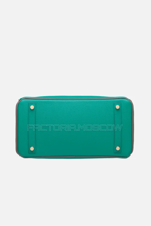 Hermes Birkin 30 Bleu Paon/Étain Epsom With Brushed GHW
