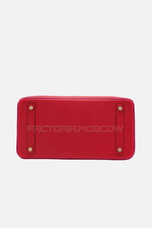 Hermes Birkin 30 Rouge Casaque/Rose Pourpre Epsom Permabrass