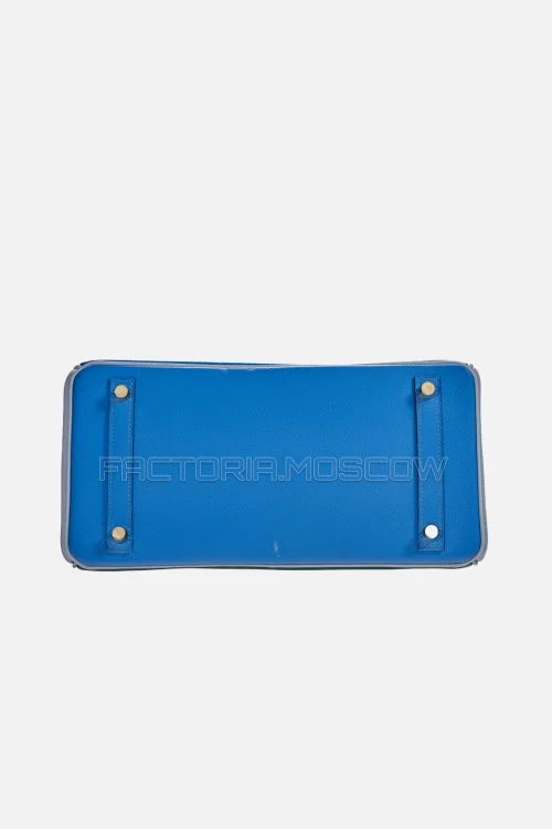 Hermes Birkin 30 Bleu Izmir/Malachite/Bleu Lin Epsom With Brushed GHW