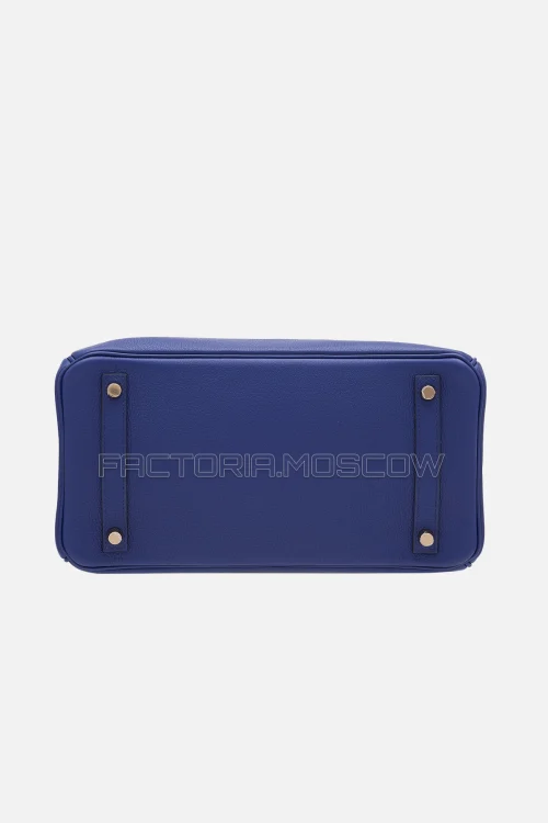 Hermes Birkin Touch 30 Matte Bleu Marine Alligator/Bleu Saphir Novillo Rose Gold
