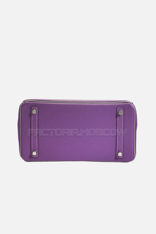 Hermes Birkin 30 Ultraviolet/Gris Mouette Togo With Brushed PHW
