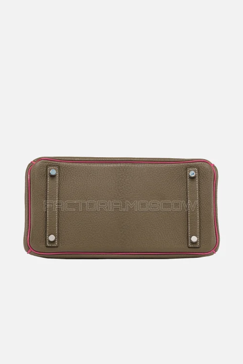 Hermes Birkin 30 Étoupe/Fuchsia Chevre PHW
