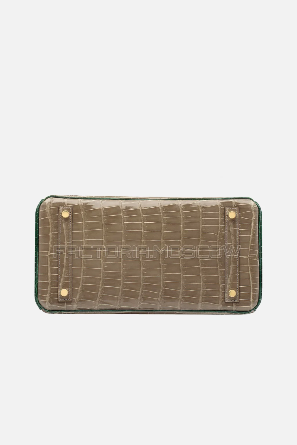 Hermes Birkin 30 Shiny Gris Tourterelle/Vert Fonce Porosus Crocodile With Brushed GHW