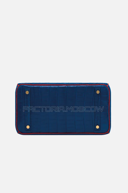 Hermes Birkin 30 Shiny Bleu Électrique/Geranium Niloticus Crocodile GHW