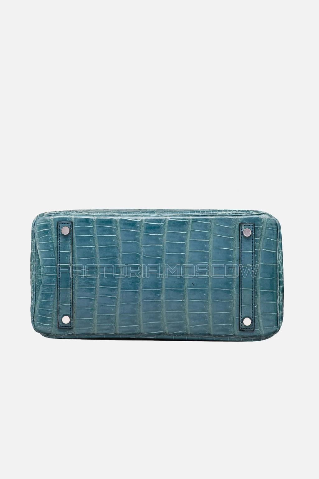 Hermes Birkin 30 Shiny Bleu Jean Porosus Crocodile PHW