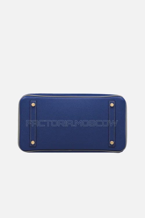 Hermes Birkin 30 Bleu Électrique/Gris Mouette Epsom With Brushed GHW